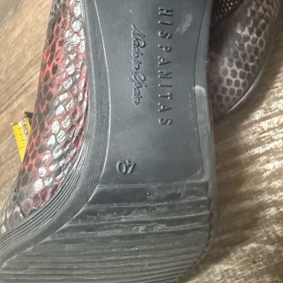 Hispanitas size 40 (9.5) worn once Chic Snakeskin Patterned Heels - Picture 9 of 11